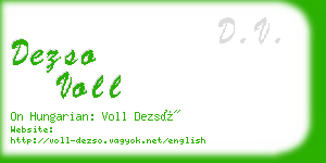 dezso voll business card